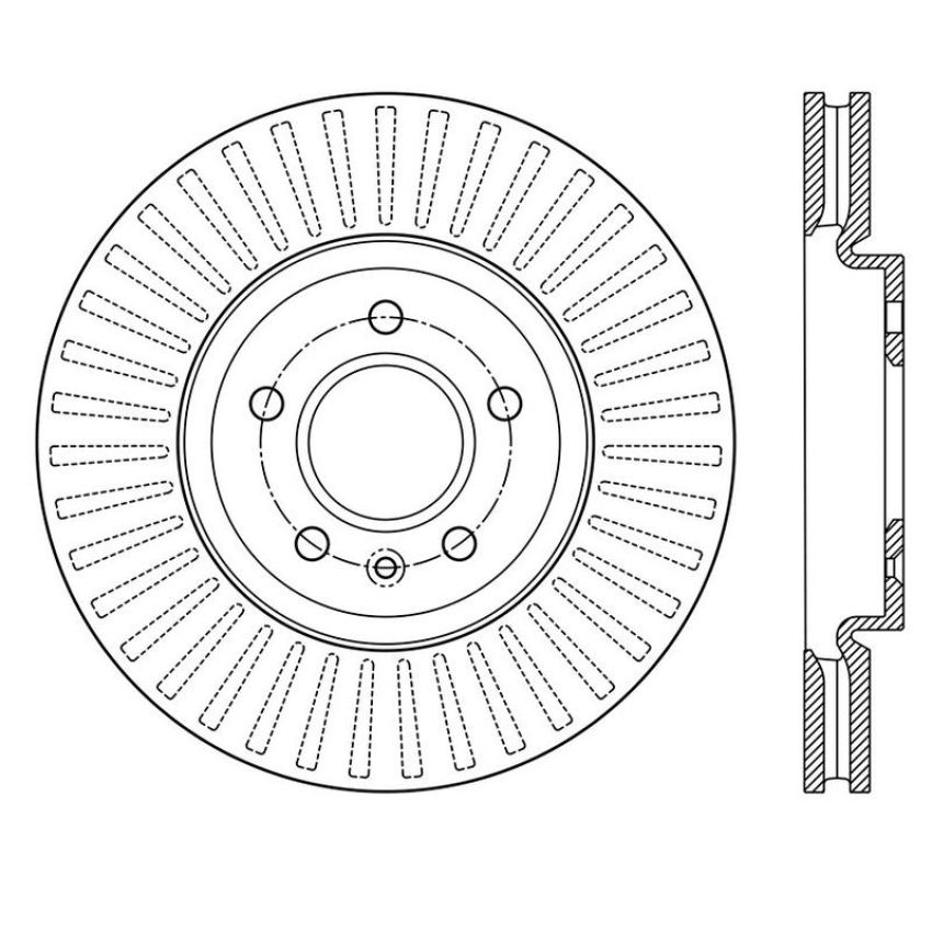 CENTRIC PARTS 125.62152 Centric Premium High Carbon Alloy Brake Rotor