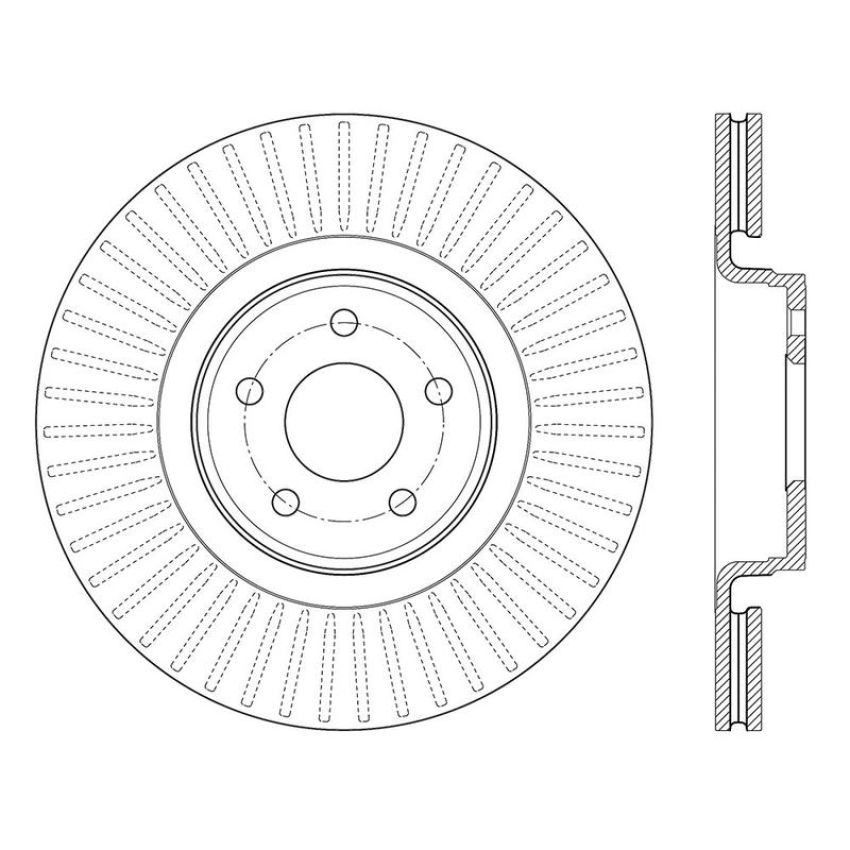 CENTRIC PARTS 125.65146 Centric Premium High Carbon Alloy Brake Rotor