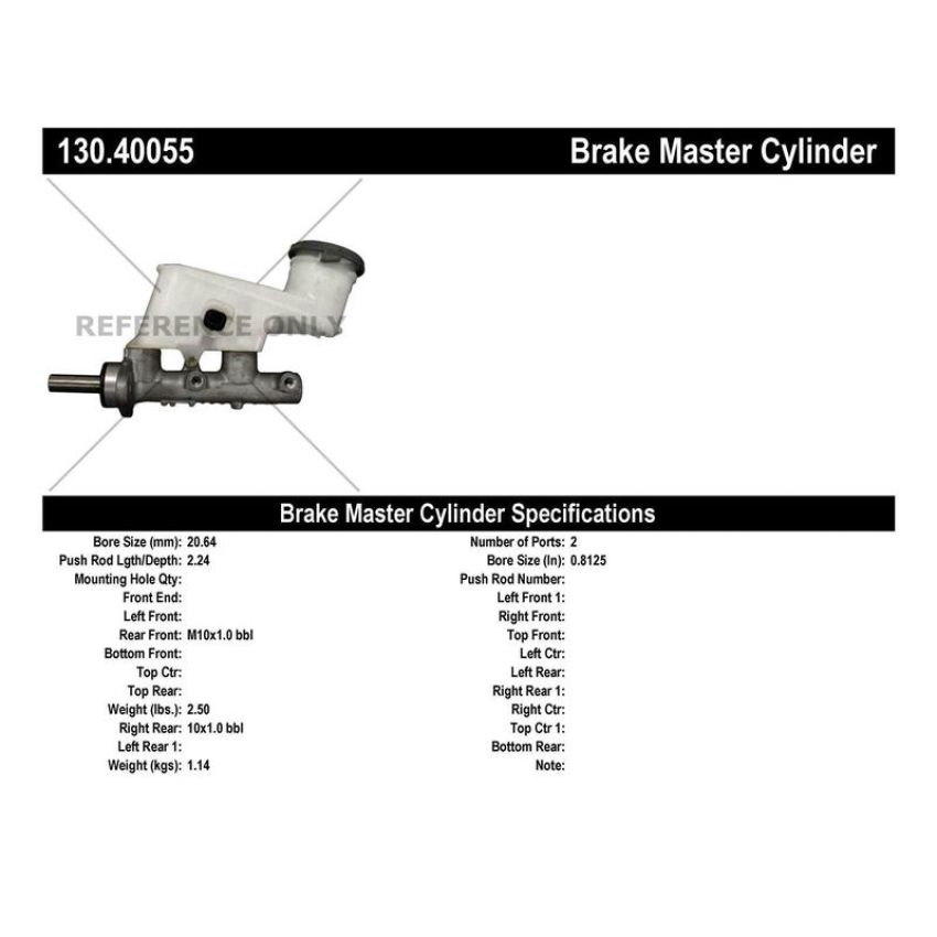 CENTRIC PARTS 130.40055 Centric Premium Brake Master Cylinder