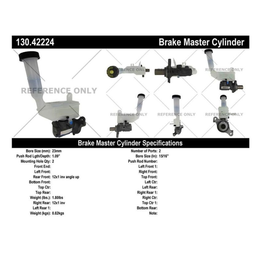 CENTRIC PARTS 130.42224 Centric Premium Brake Master Cylinder