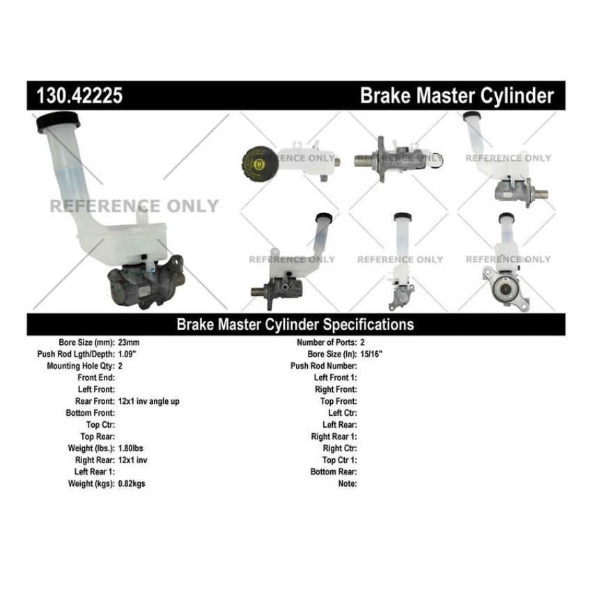 CENTRIC PARTS 130.42225 Centric Premium Brake Master Cylinder