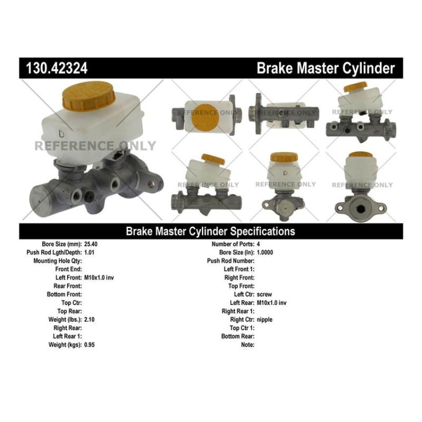CENTRIC PARTS 130.42324 Centric Premium Brake Master Cylinder