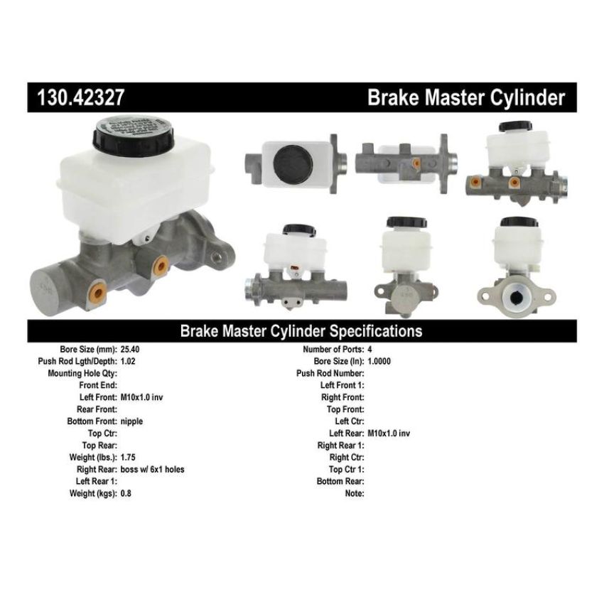 CENTRIC PARTS 130.42327 Centric Premium Brake Master Cylinder