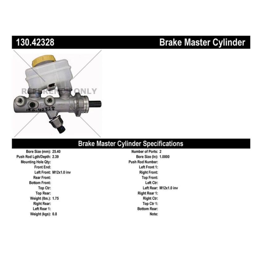 CENTRIC PARTS 130.42328 Centric Premium Brake Master Cylinder