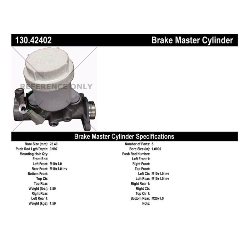 CENTRIC PARTS 130.42402 Centric Premium Brake Master Cylinder