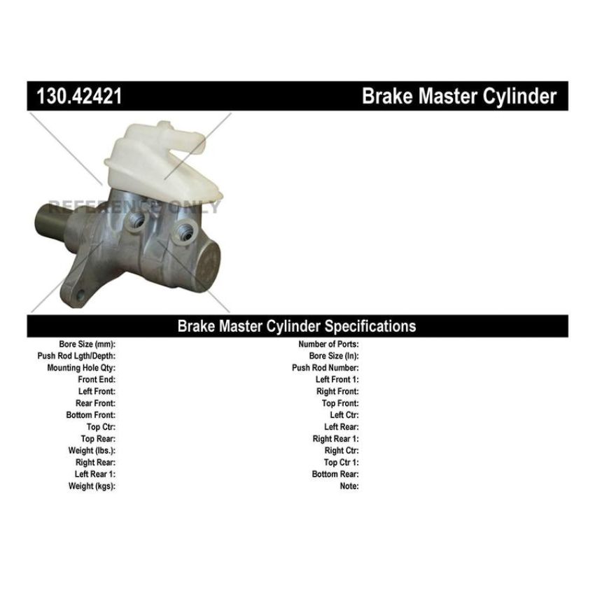 CENTRIC PARTS 130.42421 Centric Premium Brake Master Cylinder