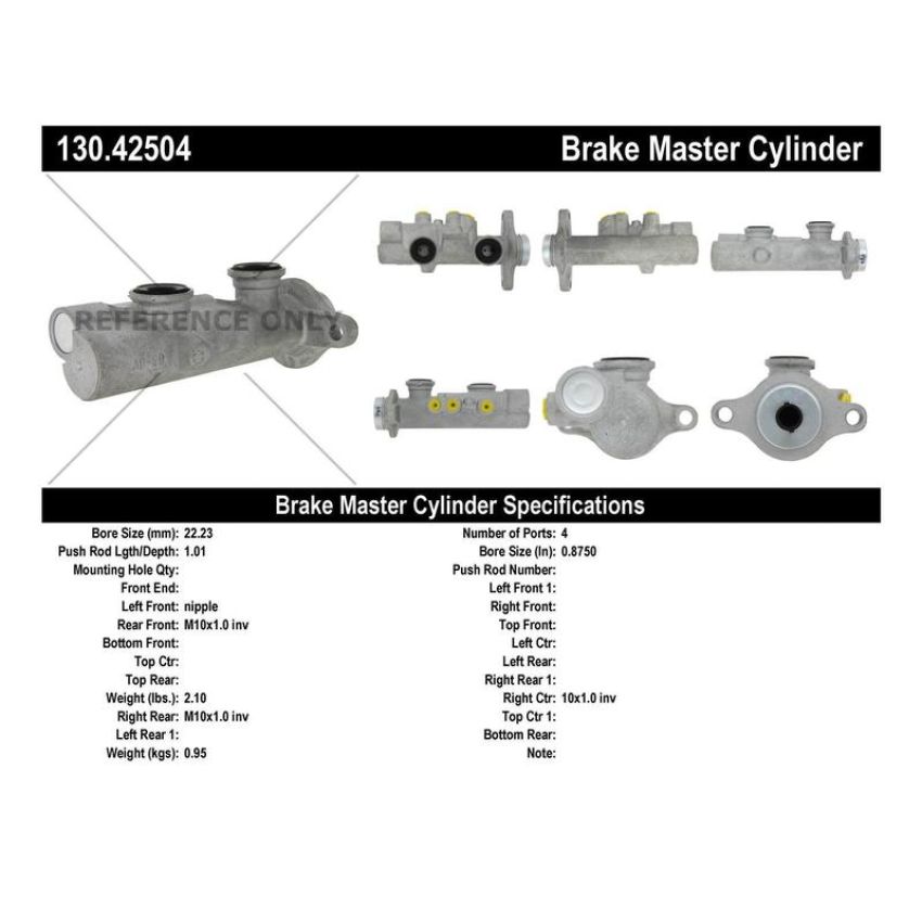 CENTRIC PARTS 130.42504 Centric Premium Brake Master Cylinder