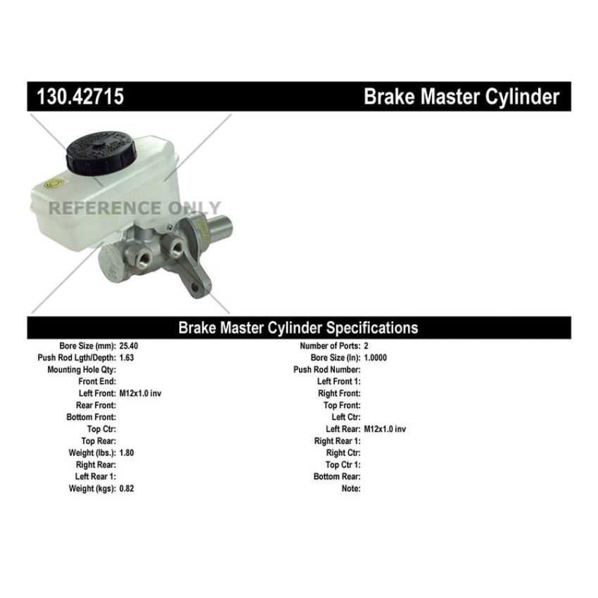 CENTRIC PARTS 130.42715 Centric Premium Brake Master Cylinder