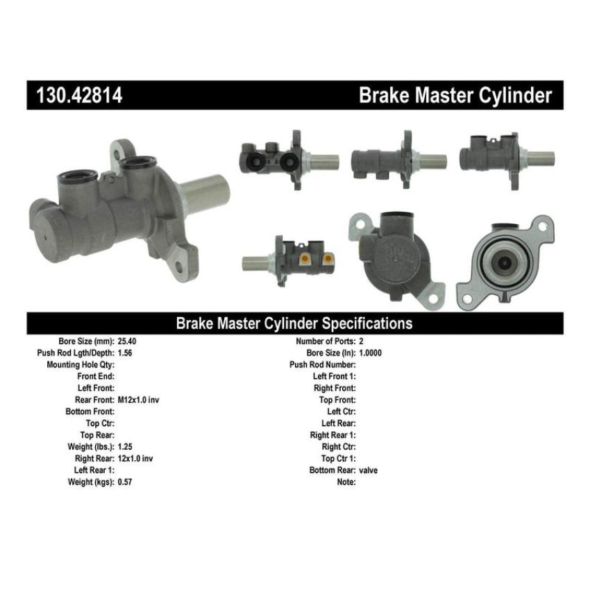 CENTRIC PARTS 130.42814 Centric Premium Brake Master Cylinder