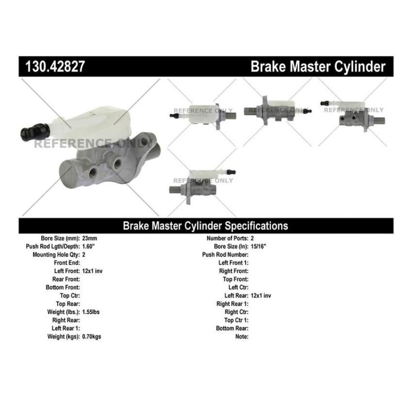 CENTRIC PARTS 130.42827 Centric Premium Brake Master Cylinder