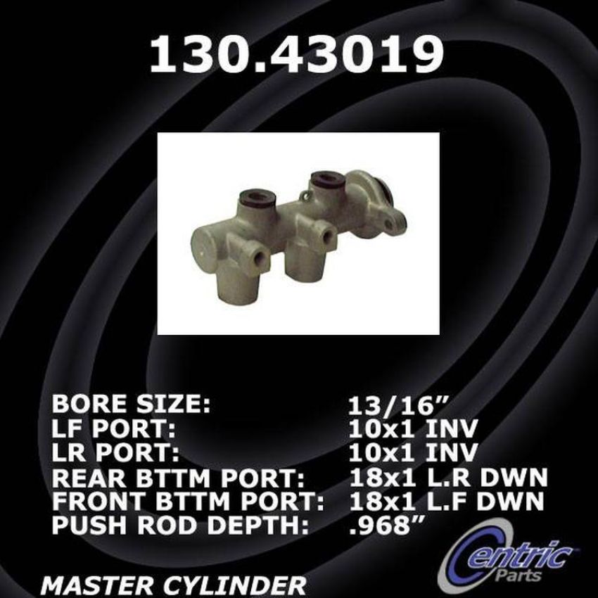 CENTRIC PARTS 130.43019 Centric Premium Brake Master Cylinder
