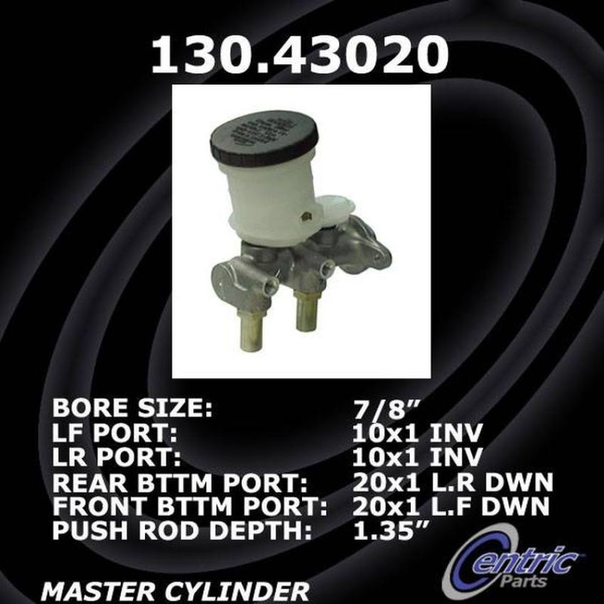 CENTRIC PARTS 130.43020 Centric Premium Brake Master Cylinder