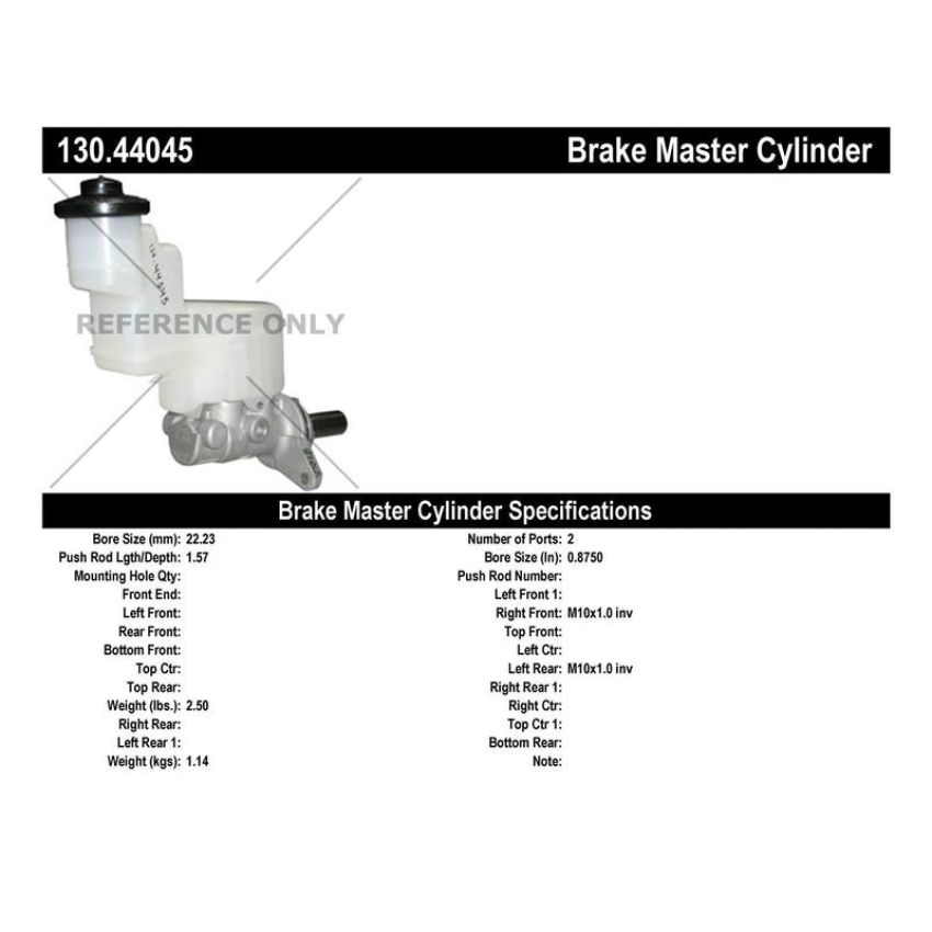 CENTRIC PARTS 130.44045 Centric Premium Brake Master Cylinder