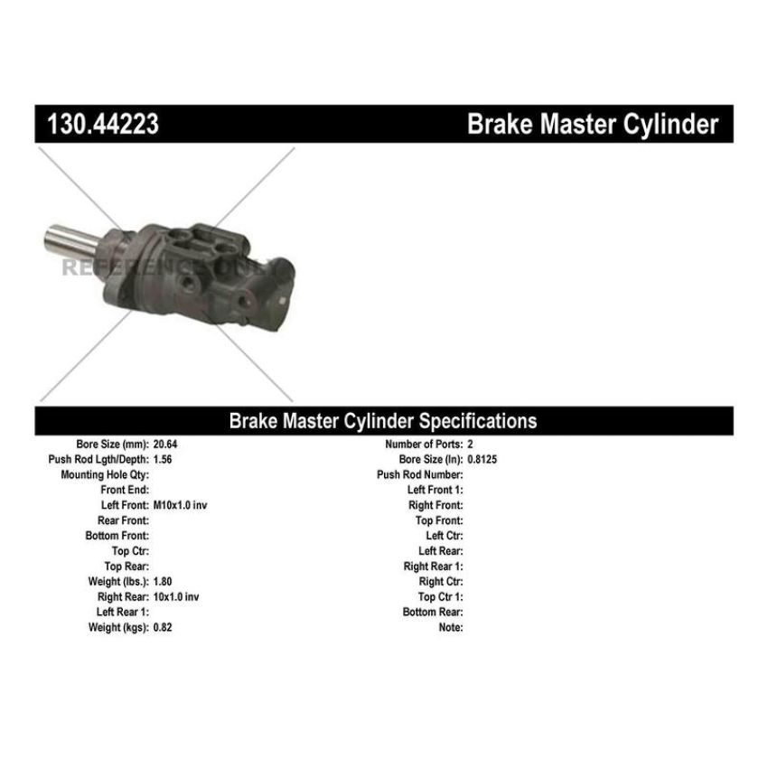 CENTRIC PARTS 130.44223 Centric Premium Brake Master Cylinder