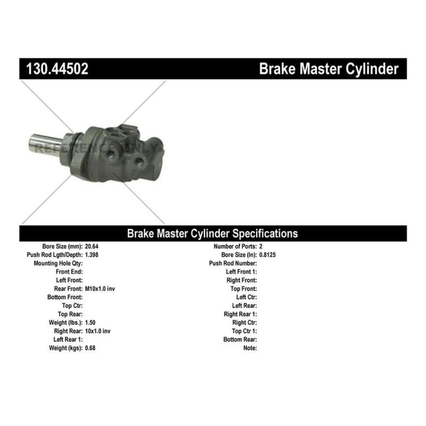 CENTRIC PARTS 130.44502 Centric Premium Brake Master Cylinder