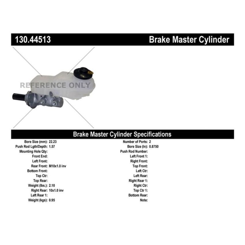 CENTRIC PARTS 130.44513 Centric Premium Brake Master Cylinder
