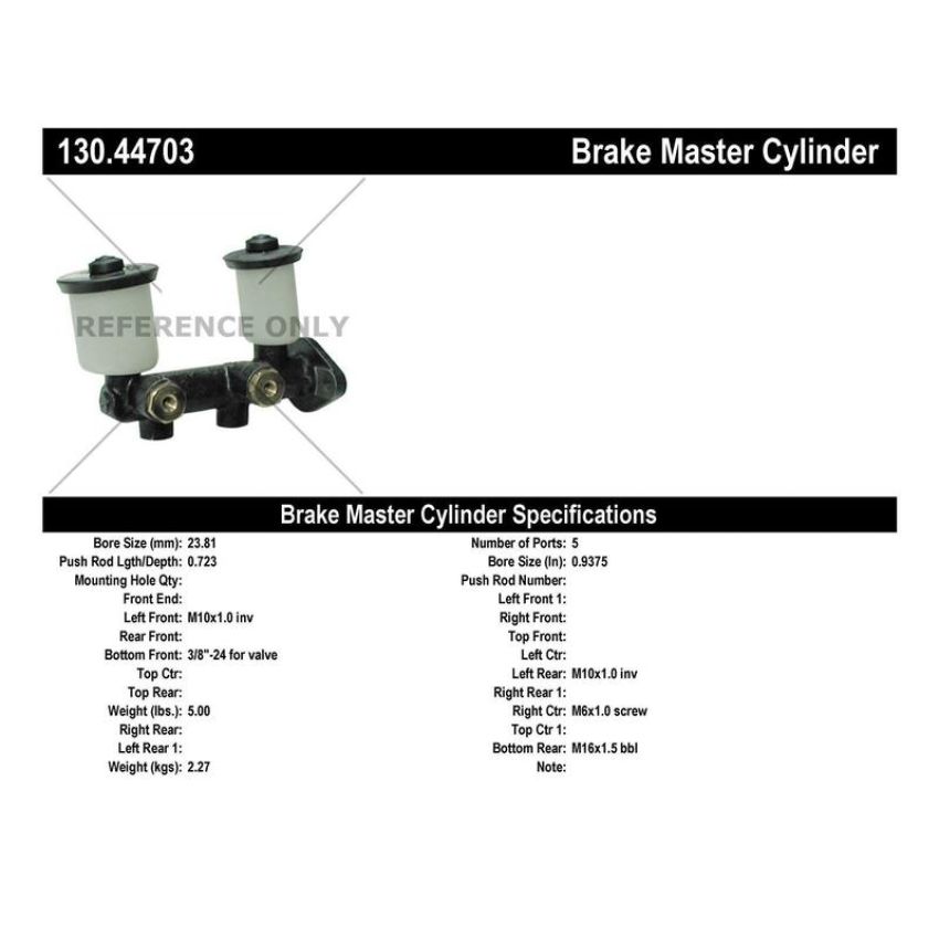 CENTRIC PARTS 130.44703 Centric Premium Brake Master Cylinder