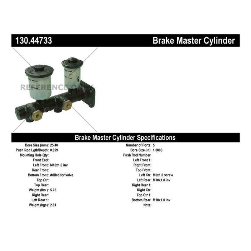 CENTRIC PARTS 130.44733 Centric Premium Brake Master Cylinder
