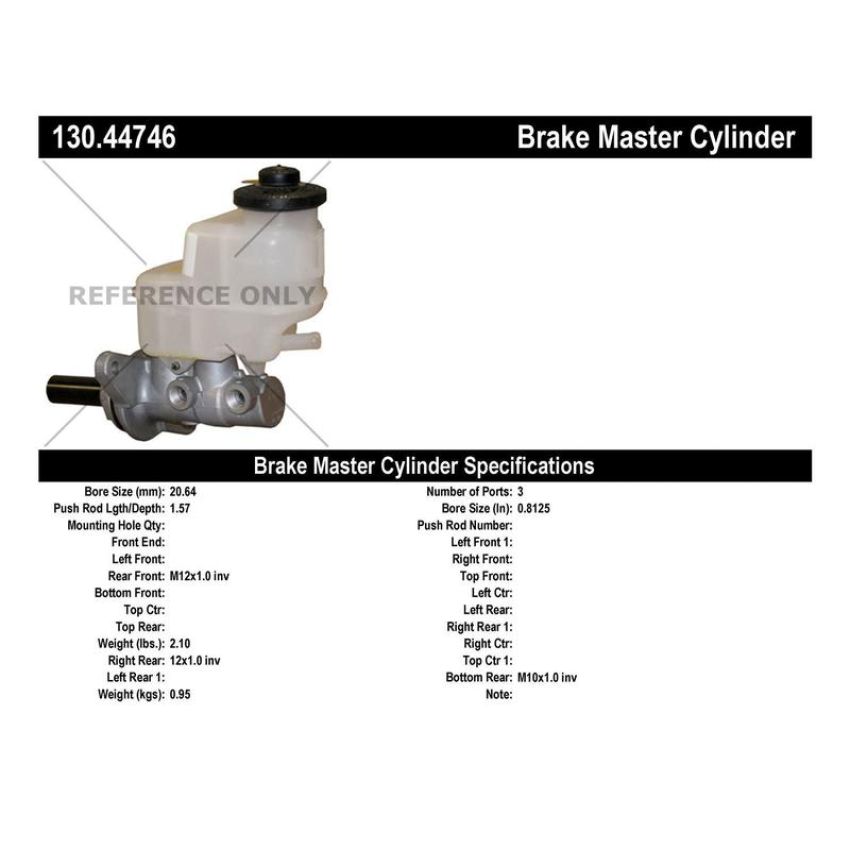 CENTRIC PARTS 130.44746 Centric Premium Brake Master Cylinder