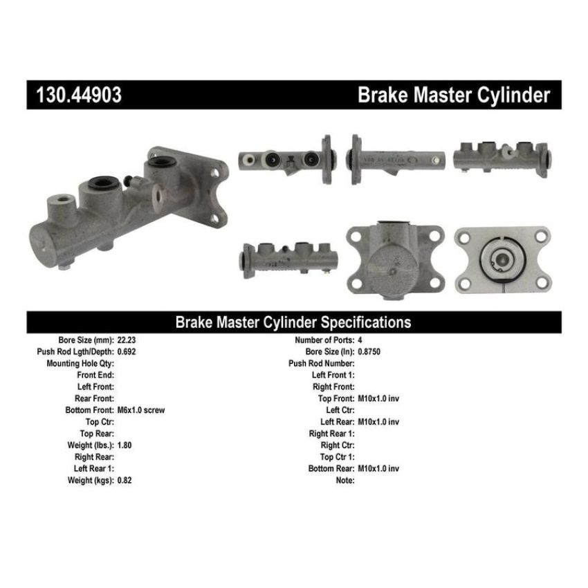 CENTRIC PARTS 130.44903 Centric Premium Brake Master Cylinder