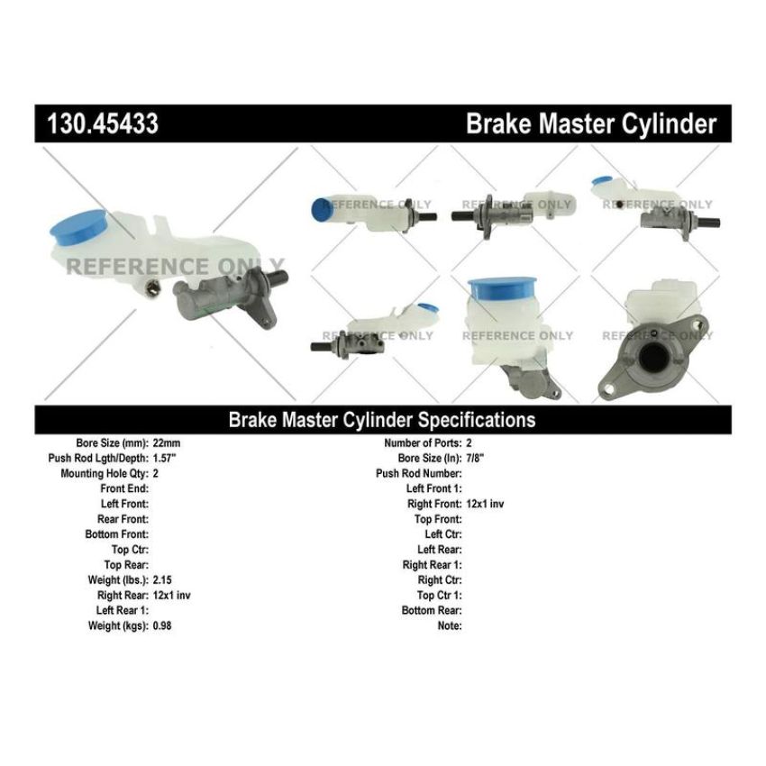 CENTRIC PARTS 130.45433 Centric Premium Brake Master Cylinder