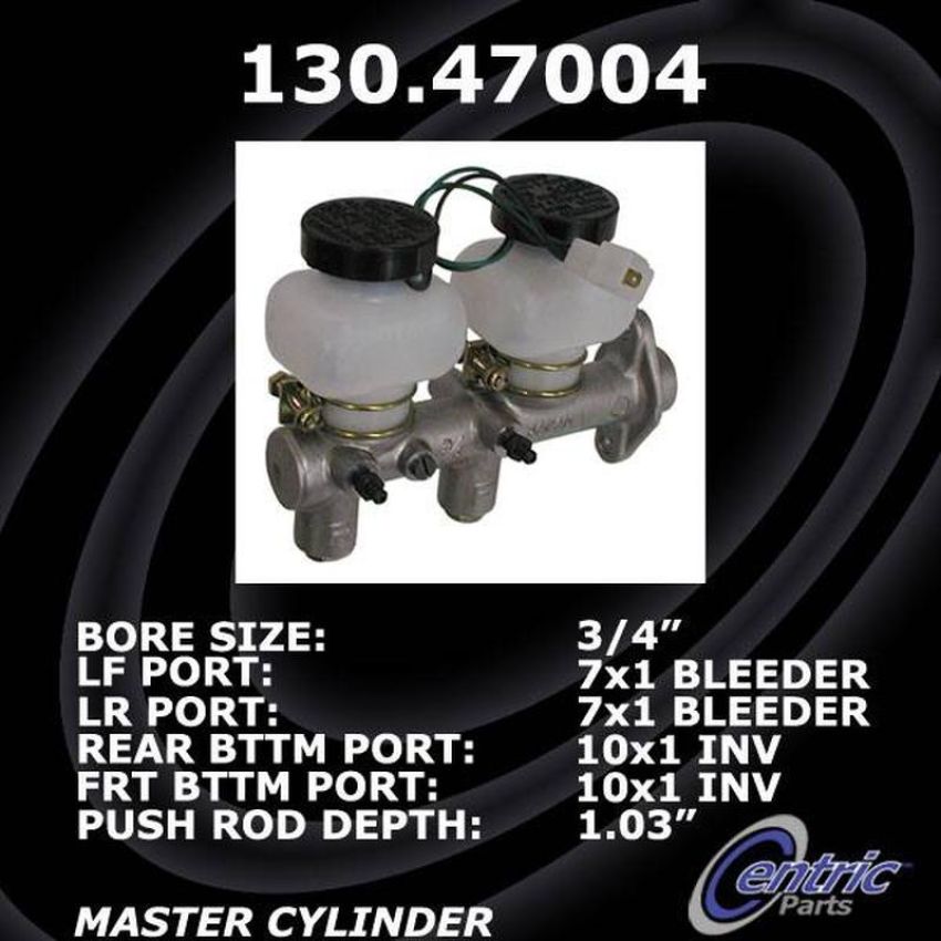 CENTRIC PARTS 130.47004 Centric Premium Brake Master Cylinder