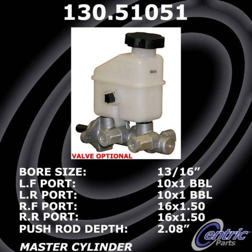CENTRIC PARTS 130.51051 Centric Premium Brake Master Cylinder