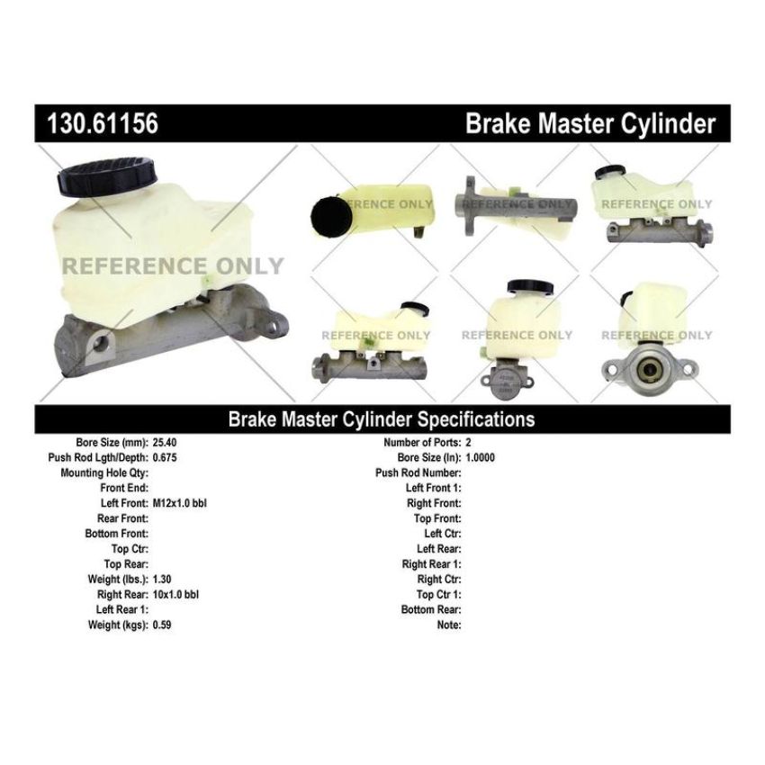 CENTRIC PARTS 130.61156 Centric Premium Brake Master Cylinder
