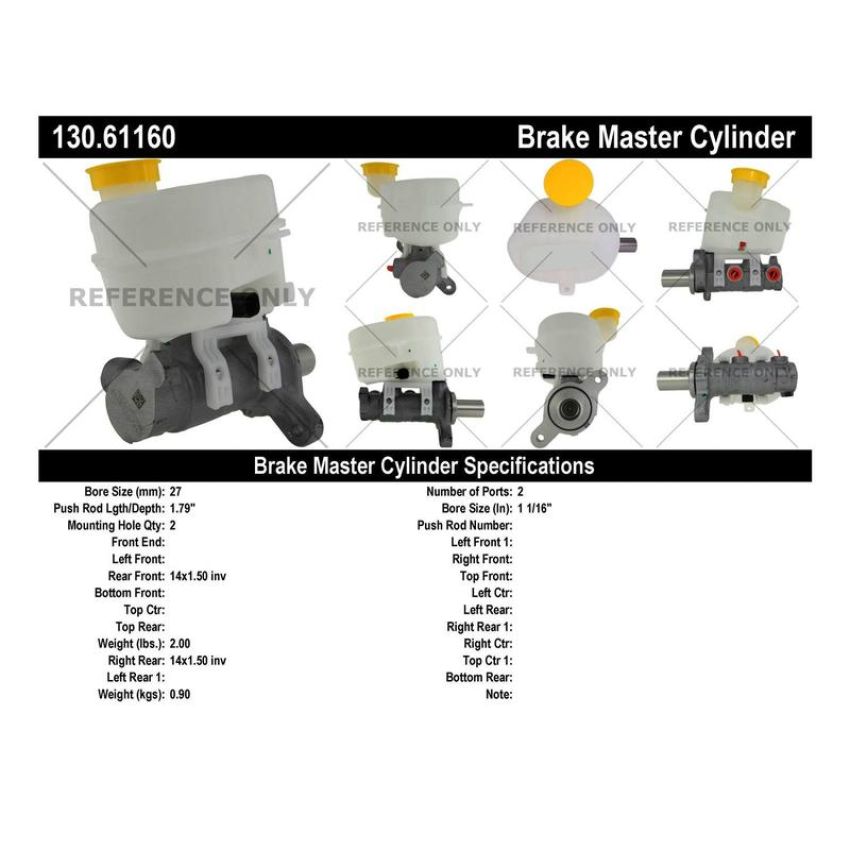 CENTRIC PARTS 130.61160 Centric Premium Brake Master Cylinder