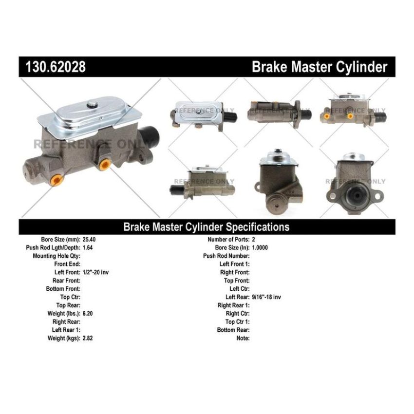 CENTRIC PARTS 130.62028 Centric Premium Brake Master Cylinder