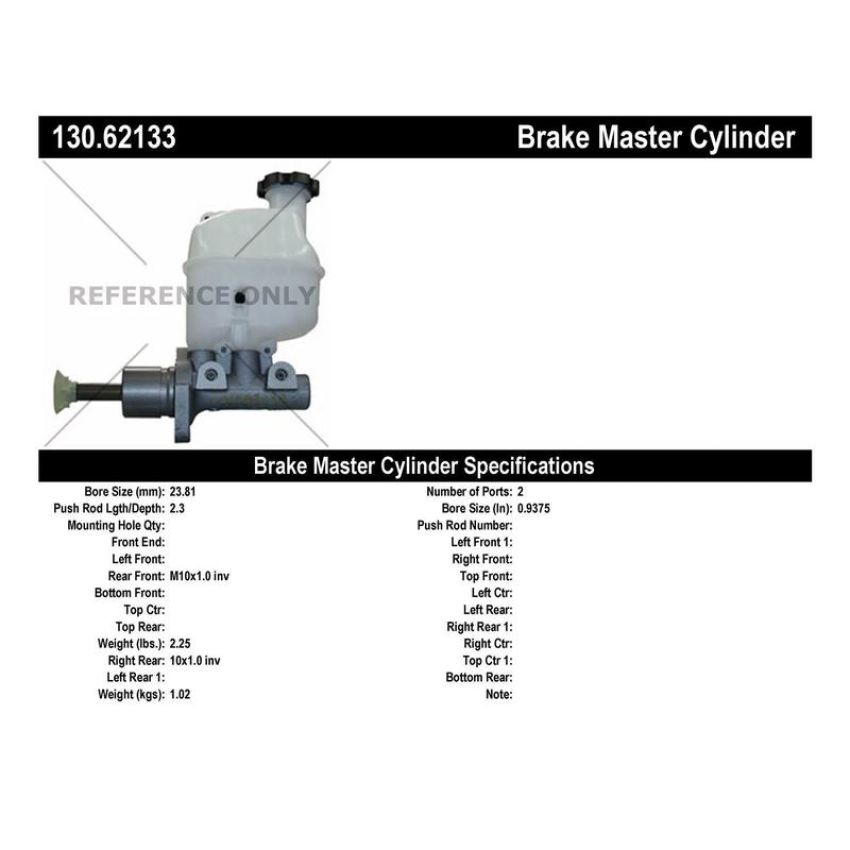 CENTRIC PARTS 130.62133 Centric Premium Brake Master Cylinder