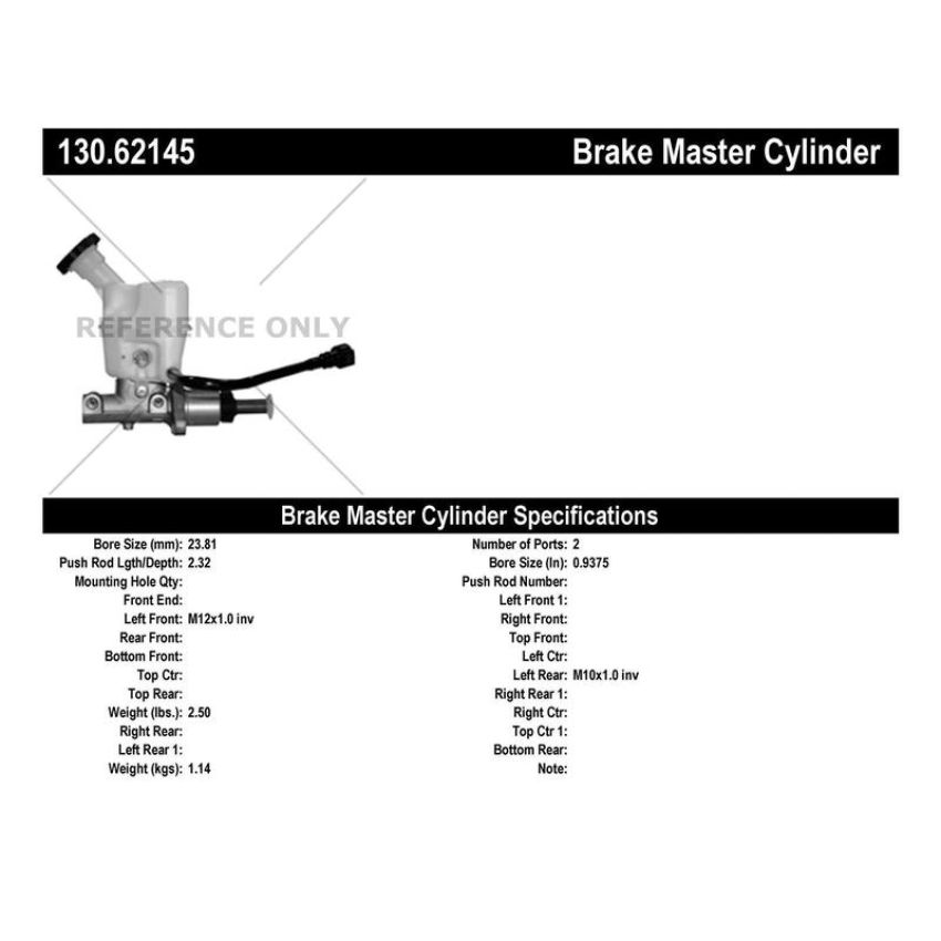 CENTRIC PARTS 130.62145 Centric Premium Brake Master Cylinder