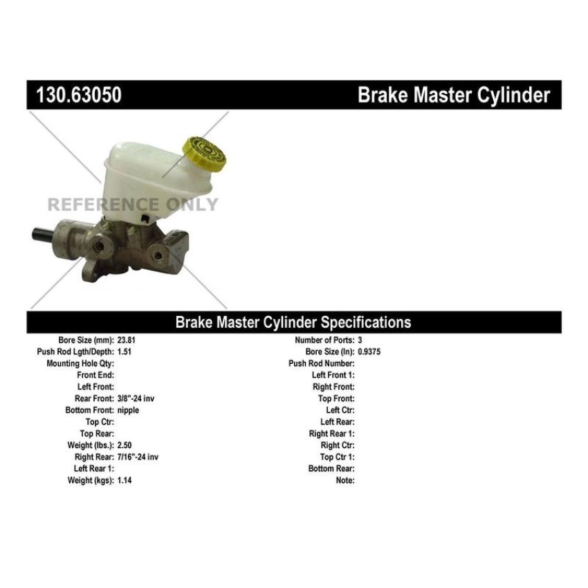 CENTRIC PARTS 130.63050 Centric Premium Brake Master Cylinder