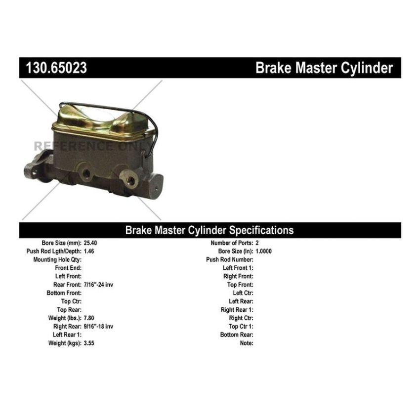 CENTRIC PARTS 130.65023 Centric Premium Brake Master Cylinder