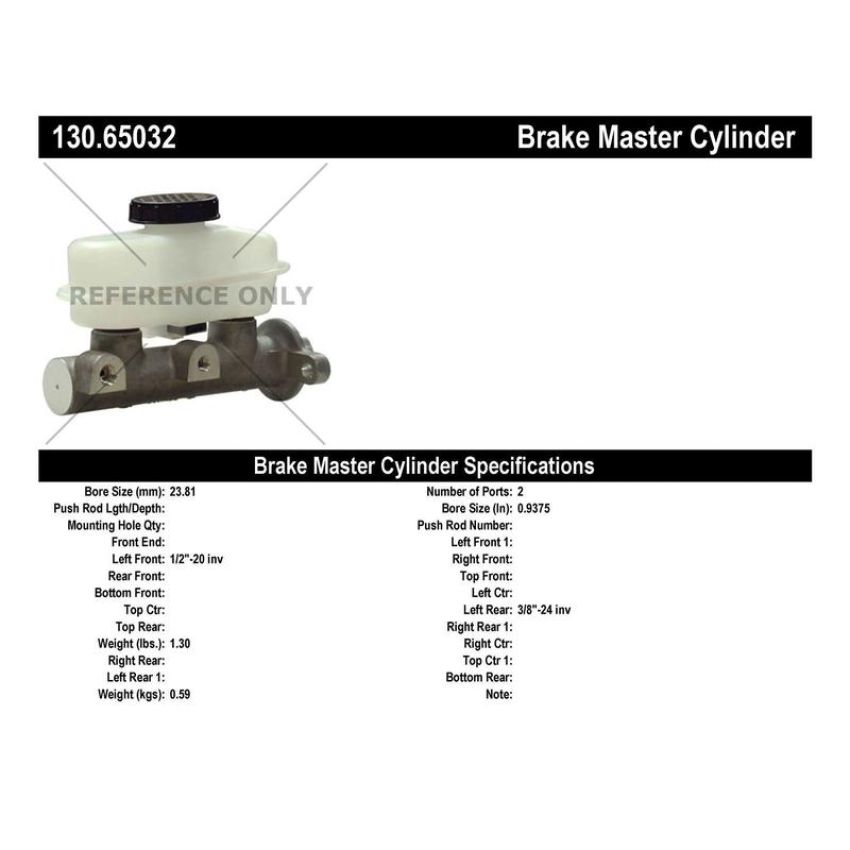 CENTRIC PARTS 130.65032 Centric Premium Brake Master Cylinder