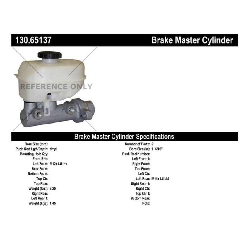 CENTRIC PARTS 130.65137 Centric Premium Brake Master Cylinder