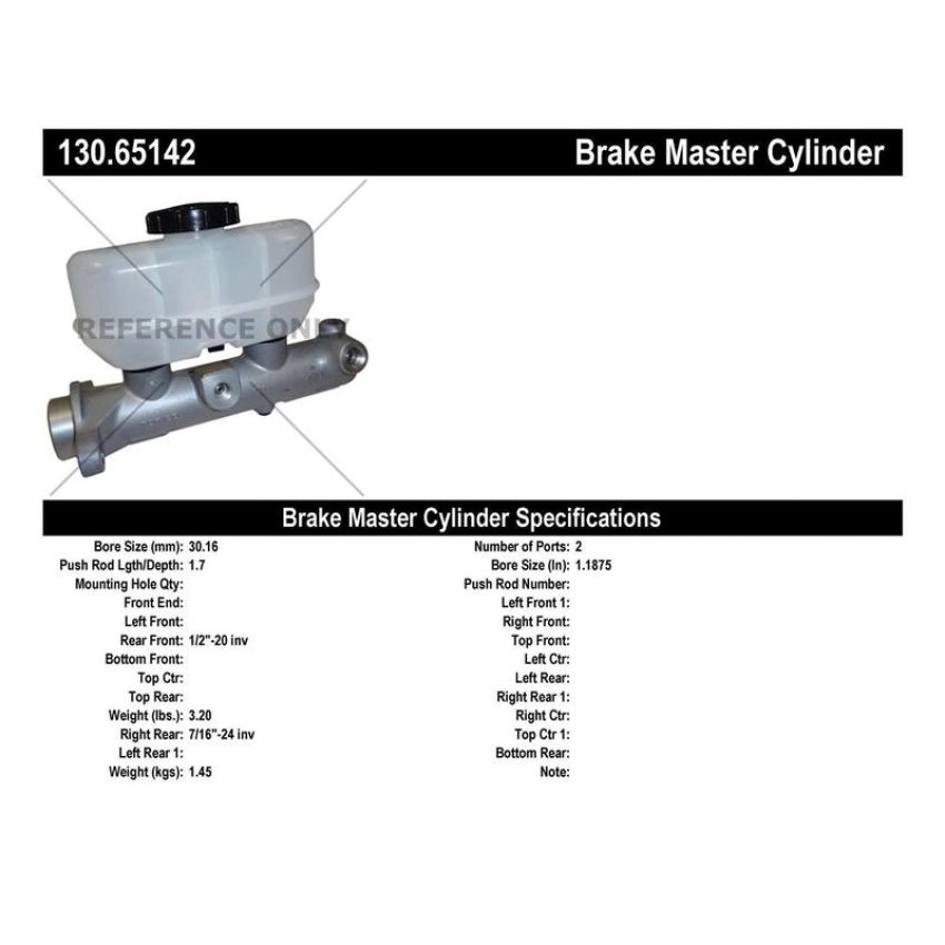 CENTRIC PARTS 130.65142 Centric Premium Brake Master Cylinder