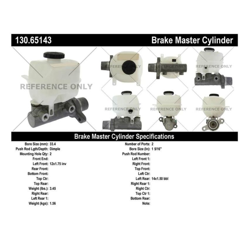 CENTRIC PARTS 130.65143 Centric Premium Brake Master Cylinder