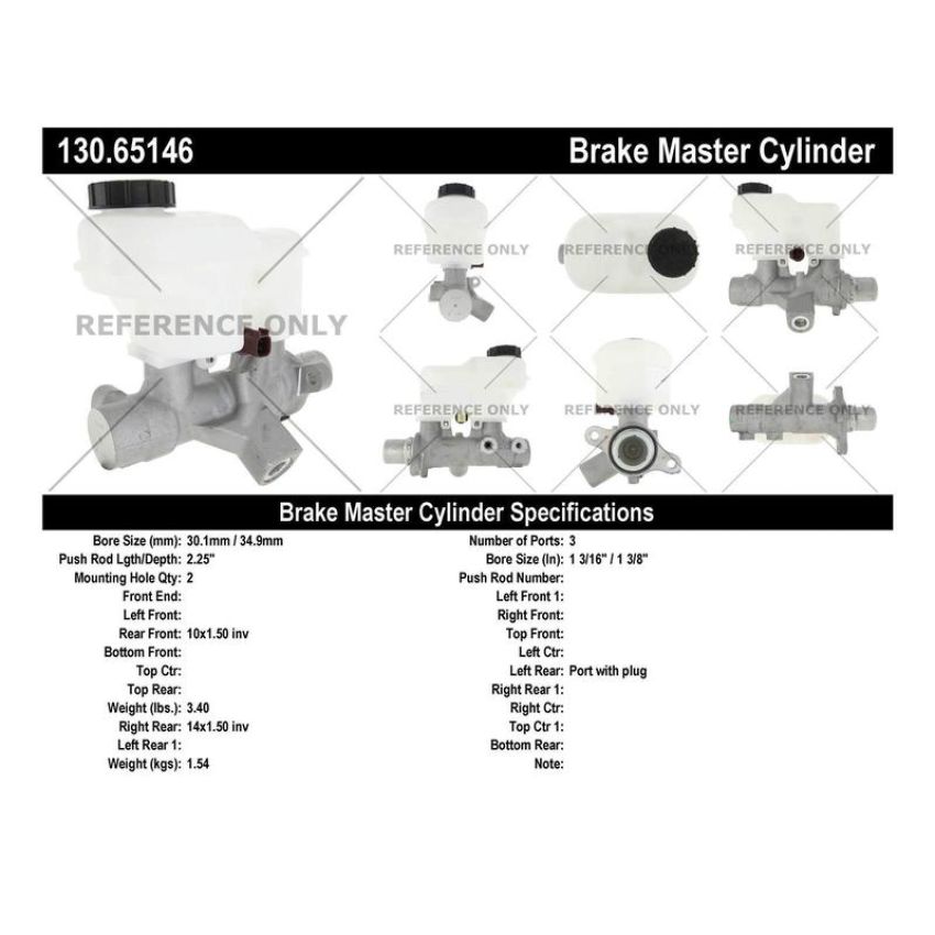 CENTRIC PARTS 130.65146 Centric Premium Brake Master Cylinder