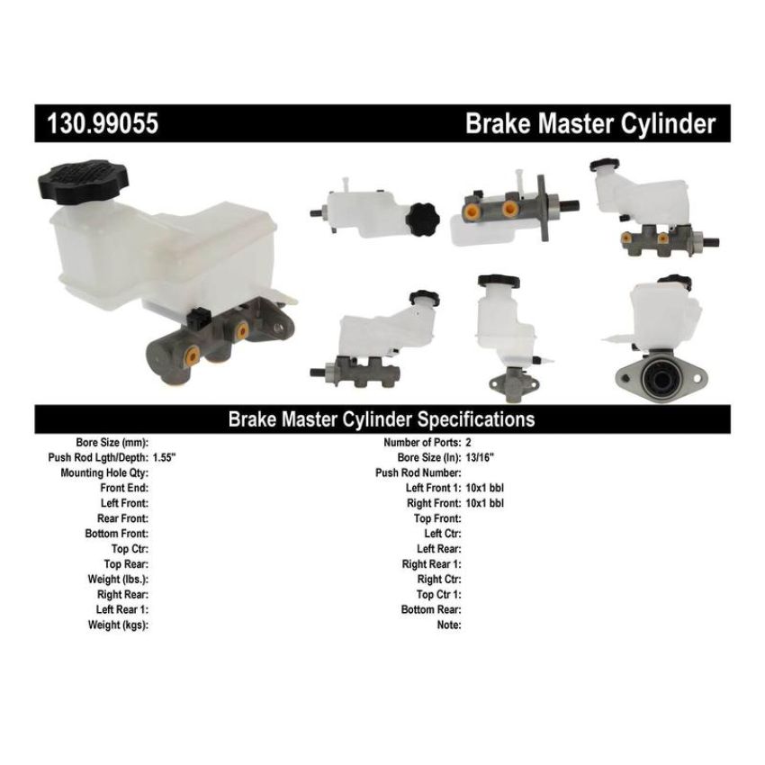 CENTRIC PARTS 130.99055 Centric Premium Brake Master Cylinder