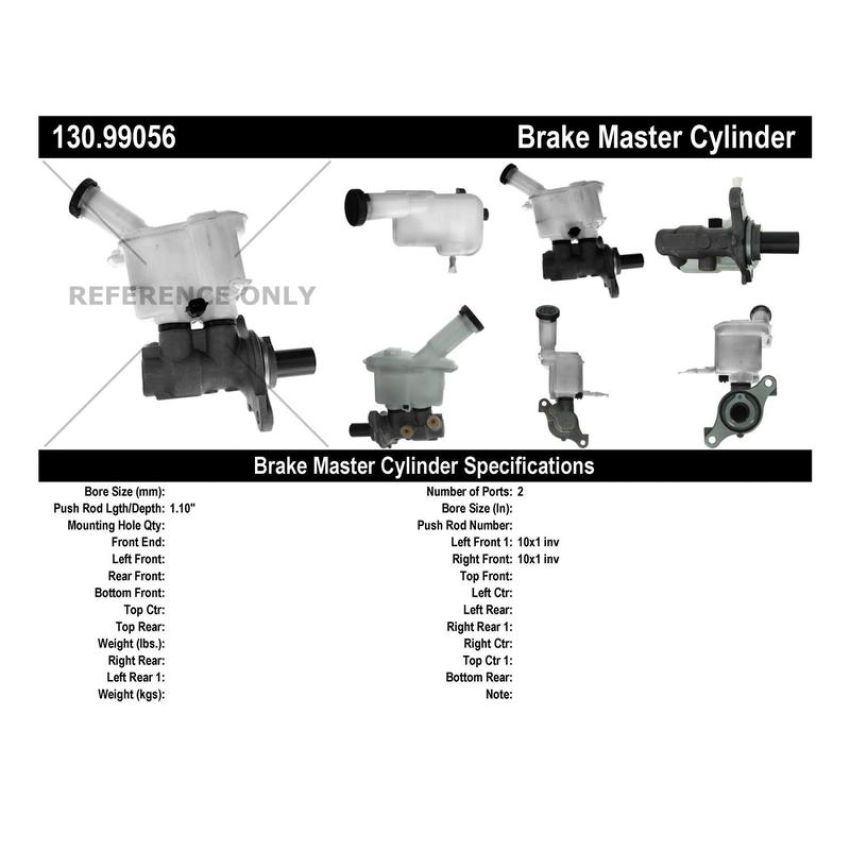CENTRIC PARTS 130.99056 Centric Premium Brake Master Cylinder
