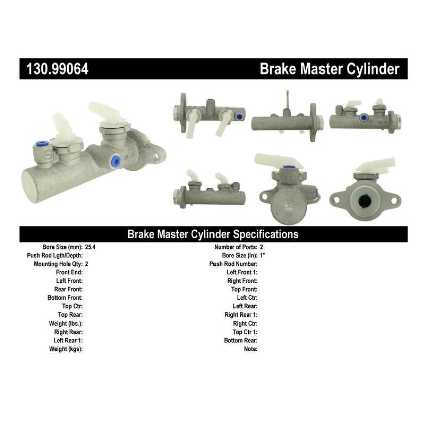 CENTRIC PARTS 130.99064 Centric Premium Brake Master Cylinder