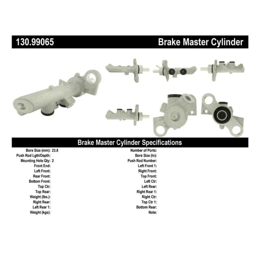CENTRIC PARTS 130.99065 Centric Premium Brake Master Cylinder