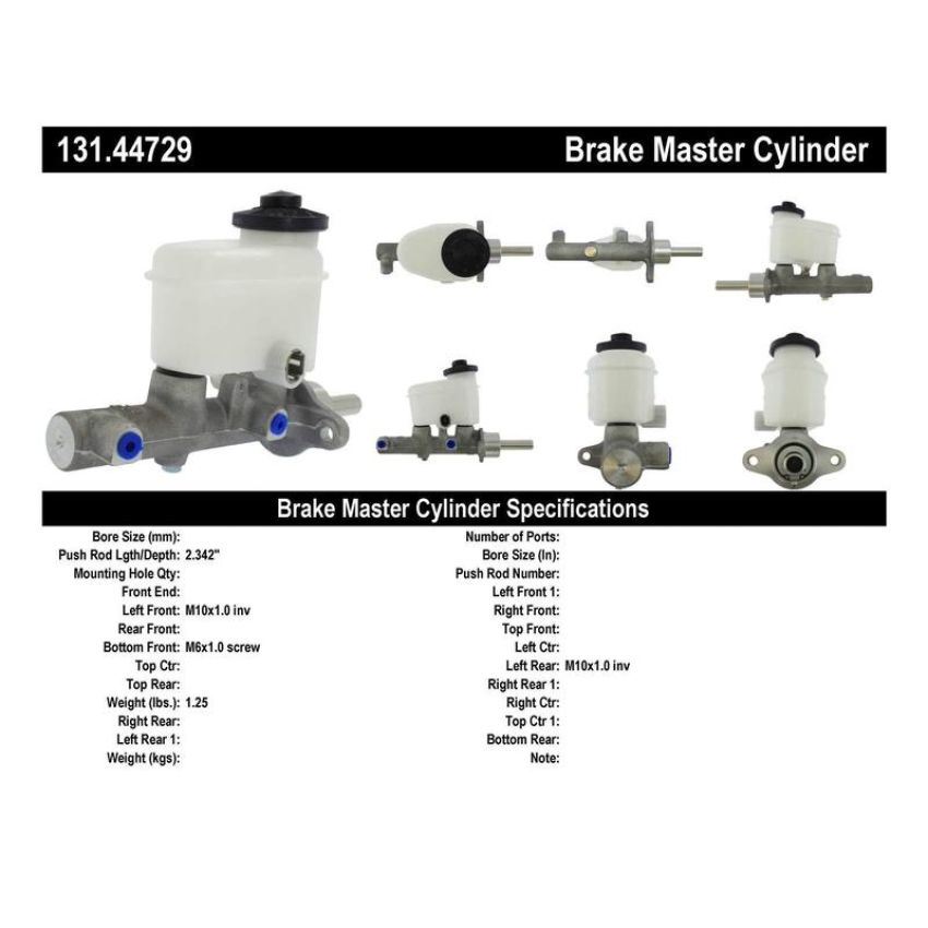 CENTRIC PARTS 131.44729 C-Tek Standard Brake Master Cylinder