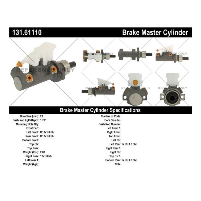 CENTRIC PARTS 131.61110 C-Tek Standard Brake Master Cylinder