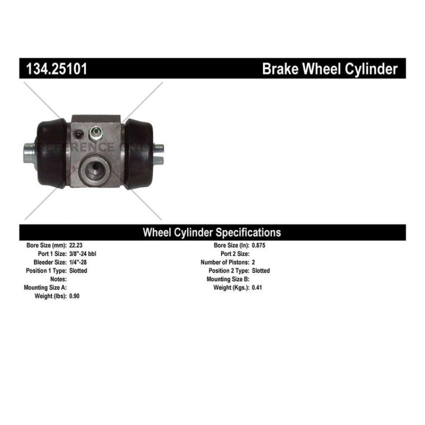 CENTRIC PARTS 134.25101 Centric Premium Wheel Cylinder