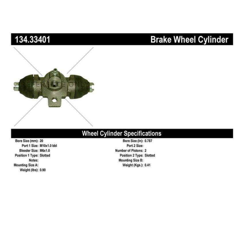 CENTRIC PARTS 134.33401 Centric Premium Wheel Cylinder