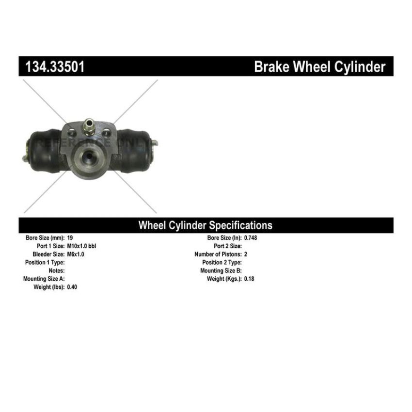 CENTRIC PARTS 134.33501 Centric Premium Wheel Cylinder