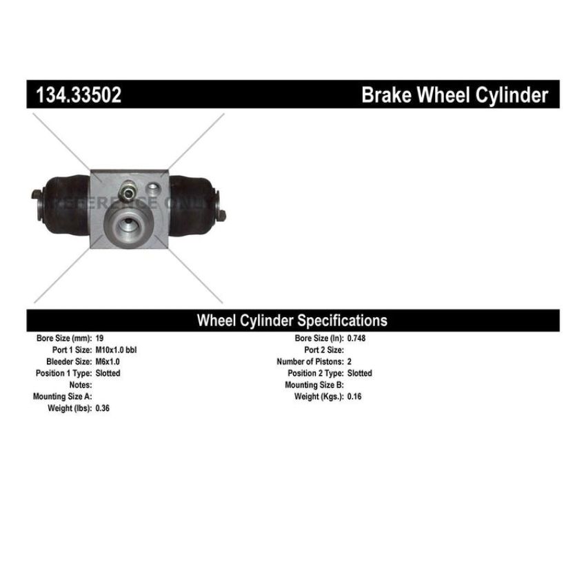 CENTRIC PARTS 134.33502 Centric Premium Wheel Cylinder