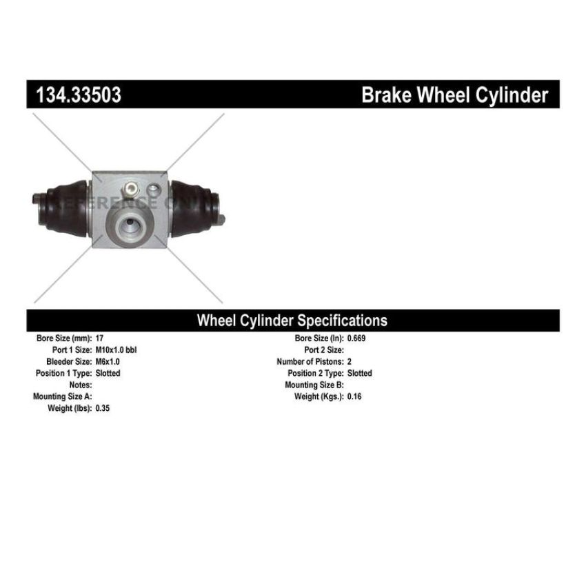 CENTRIC PARTS 134.33503 Centric Premium Wheel Cylinder